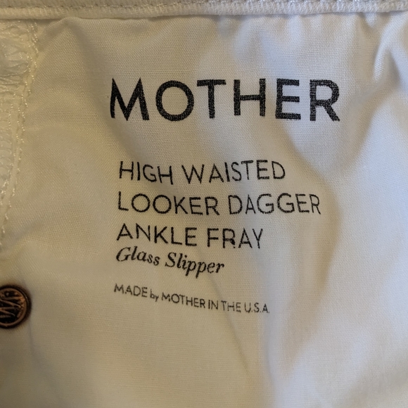 MOTHER High Waisted Looker Dagger Ankle Fray jeans in Glass Slipper size 29 - Picture 10 of 13